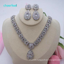 Fashional bling bling zircon bridal wedding jewelry necklace sets NE-214